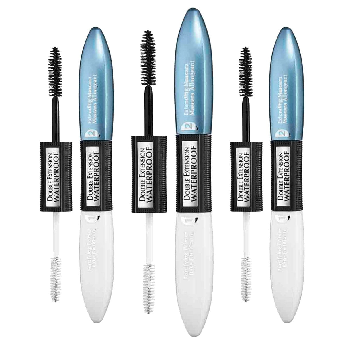 L'Oréal Paris Double Extension Mascara Carbon Black 3 x 12 ml - Voordeelverpakking