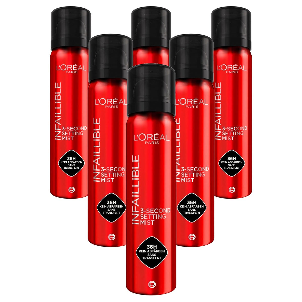 L'Oréal Paris Infaillible 3-Second Setting Mist 6 x 75 ml - Voordeelverpakking