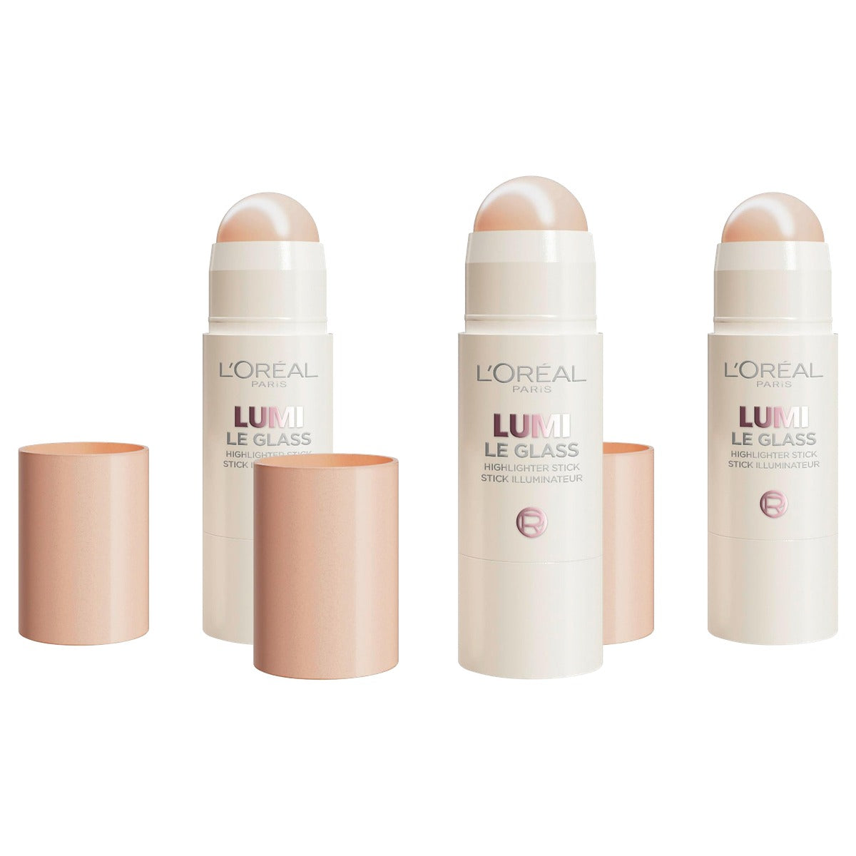 L'Oreal Paris Lumi Le Glass Highlighter Stick 610 Pearl Eclat 3 x 7 ml - Voordeelverpakking