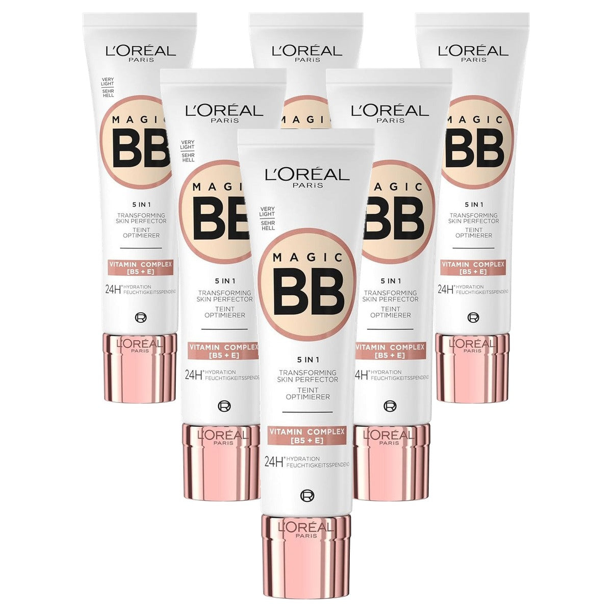 L'Oréal Paris Magic BB Crème 5-in-1 Zeer Licht 01 6 x 30 ml - Voordeelverpakking