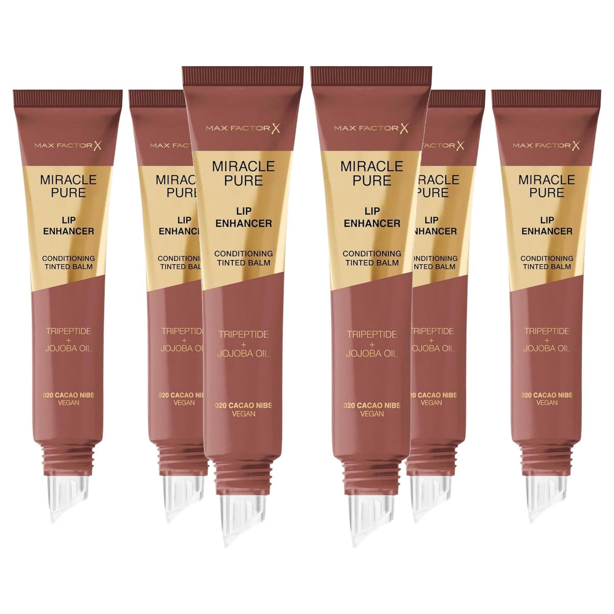 Max Factor Miracle Pure Lip Enhancer 020 Cacao Nibs 3 x 2 stuks