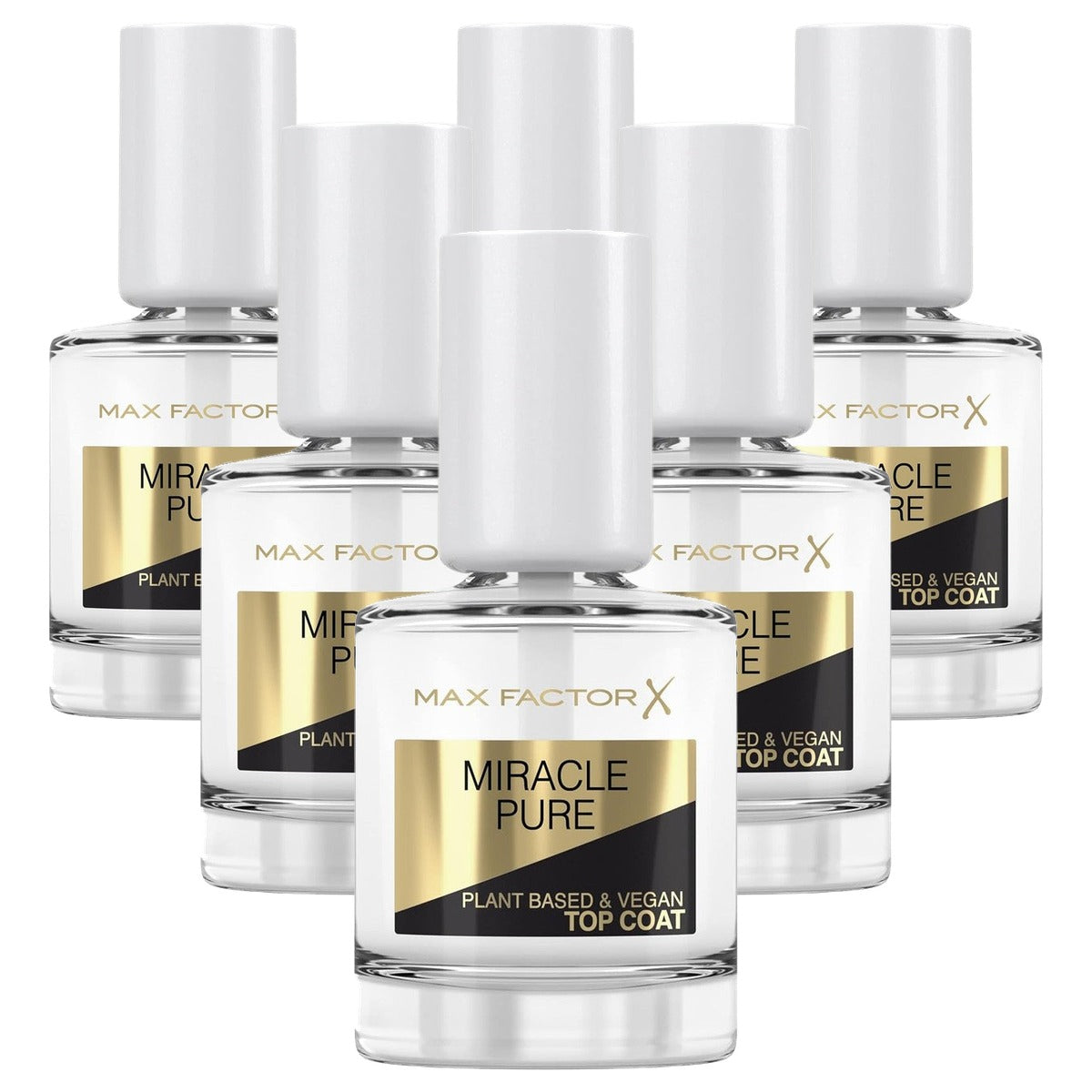 Max Factor Miracle Pure Nail Care Vegan Top Coat 12 ml - 6 stuks