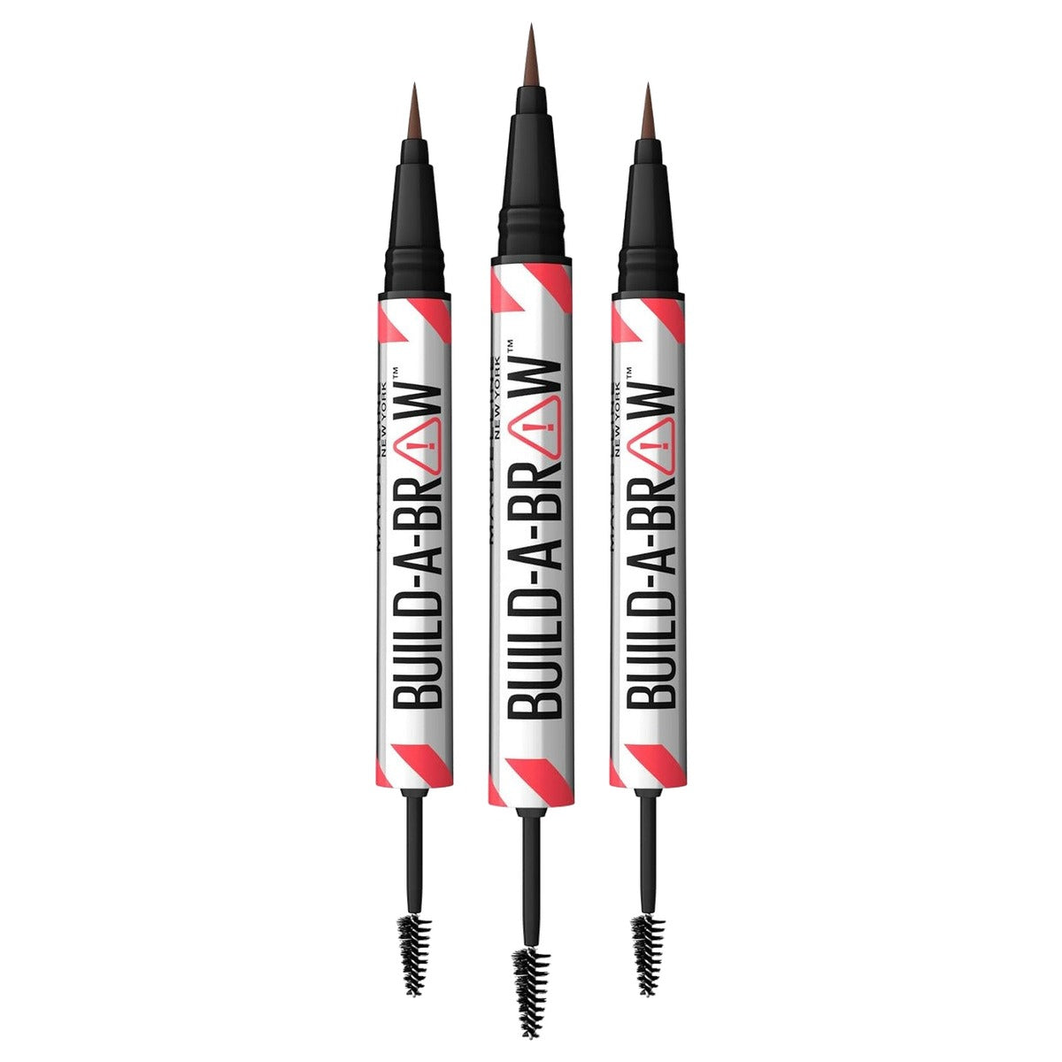 MAYBELLINE Build-A-Brow 2-in-1 nr. 257 Medium Brown - 3 stuks