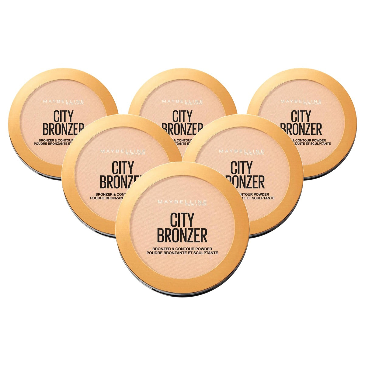 MAYBELLINE City Bronzer Bronzing Powder 100 Light Cool - 6 stuks