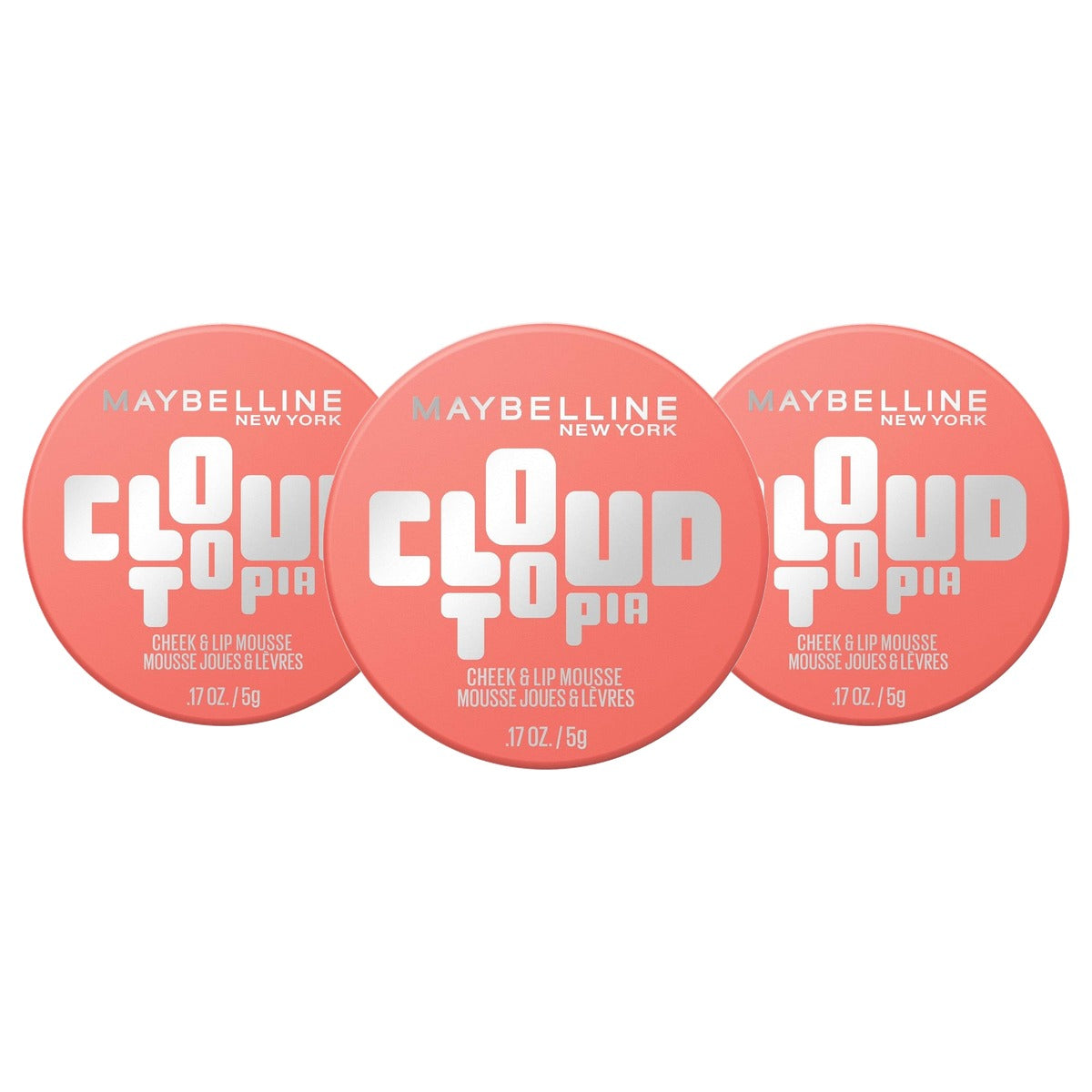 MAYBELLINE Cloudtopia Wang- & Lippen Mousse 05 5 g - 3 stuks
