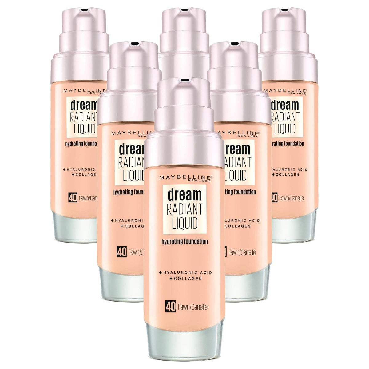 MAYBELLINE Dream Radiant Liquid Make-Up 40 Fawn 30 ml - 6 stuks