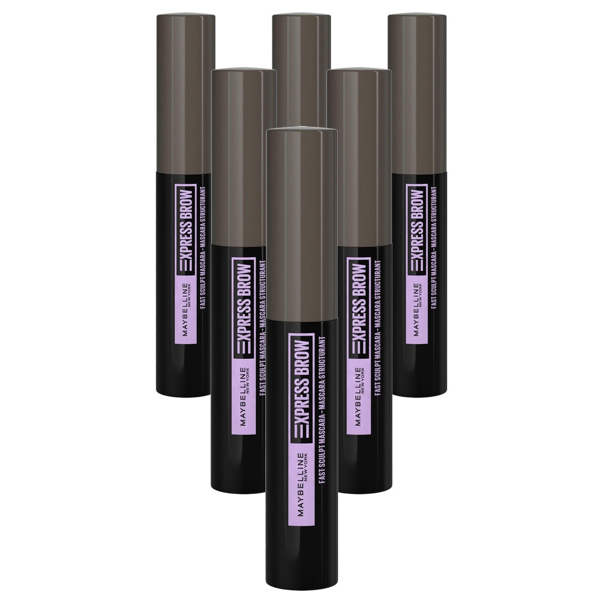 MAYBELLINE Express Brow Fast Sculpt Medium Brown Nr. 04 3,5 ml - 6 stuks