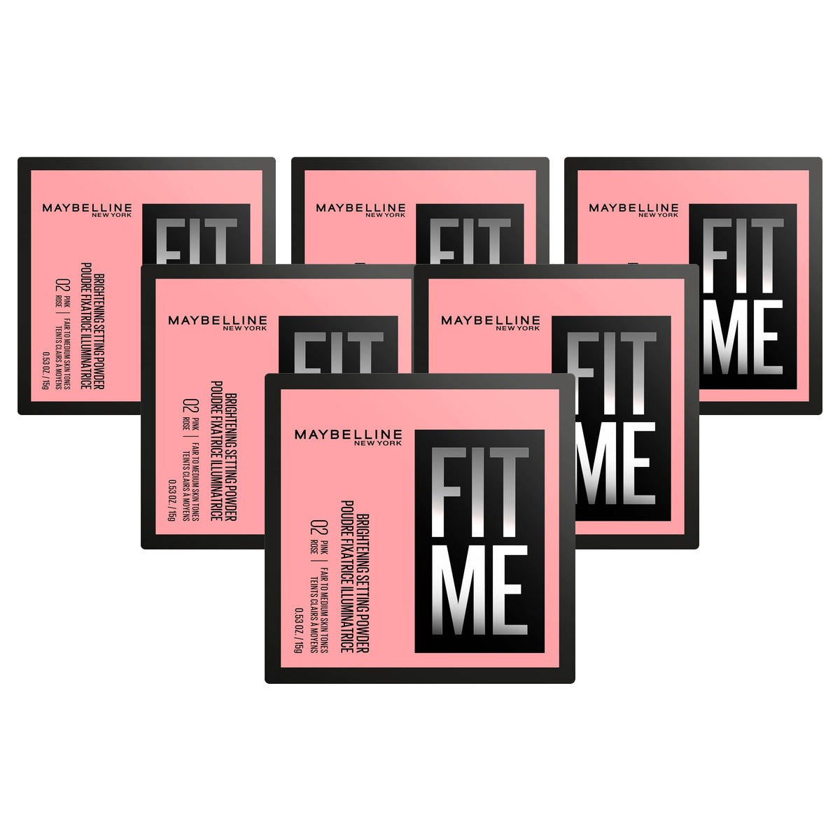 MAYBELLINE Fit Me Loose Setting Powder nr. 02 roze 15 g - 6 stuks