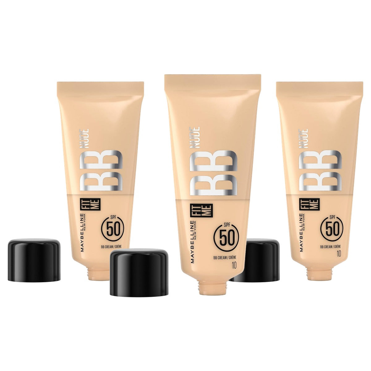 MAYBELLINE Fit me Nude BB Cream 10 - 3 stuks