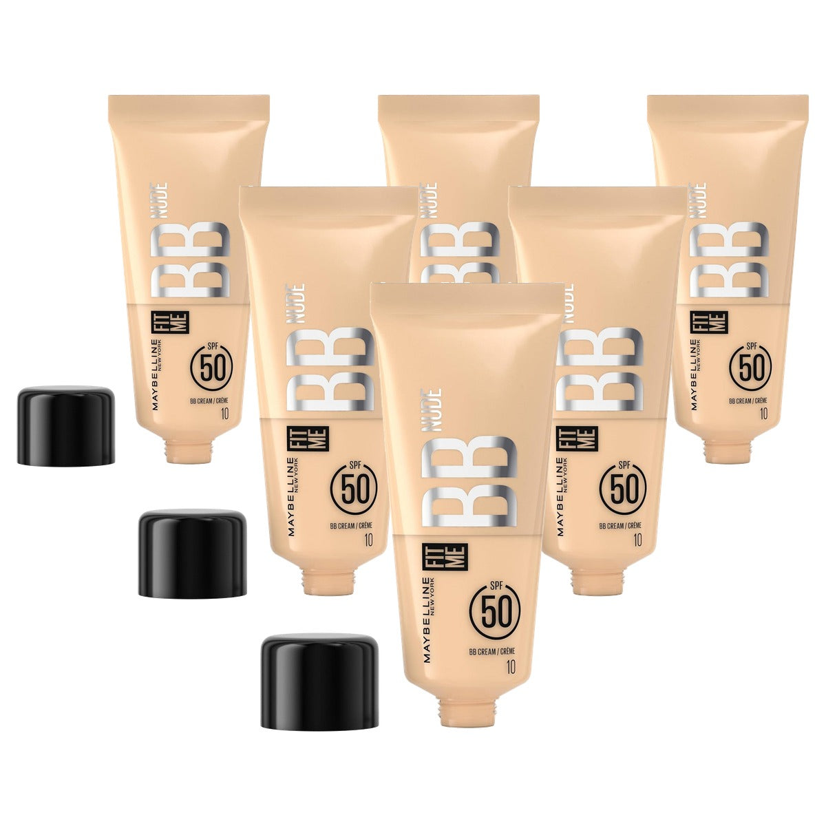 MAYBELLINE Fit me Nude BB Cream 10 - 6 stuks