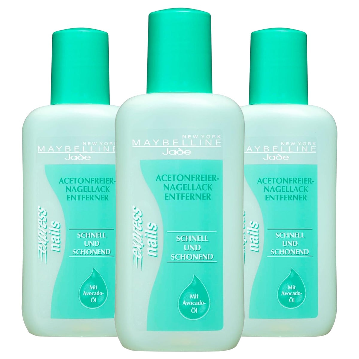 MAYBELLINE Jade Express Nails Nagellakverwijderaar 125 ml - 3 stuks