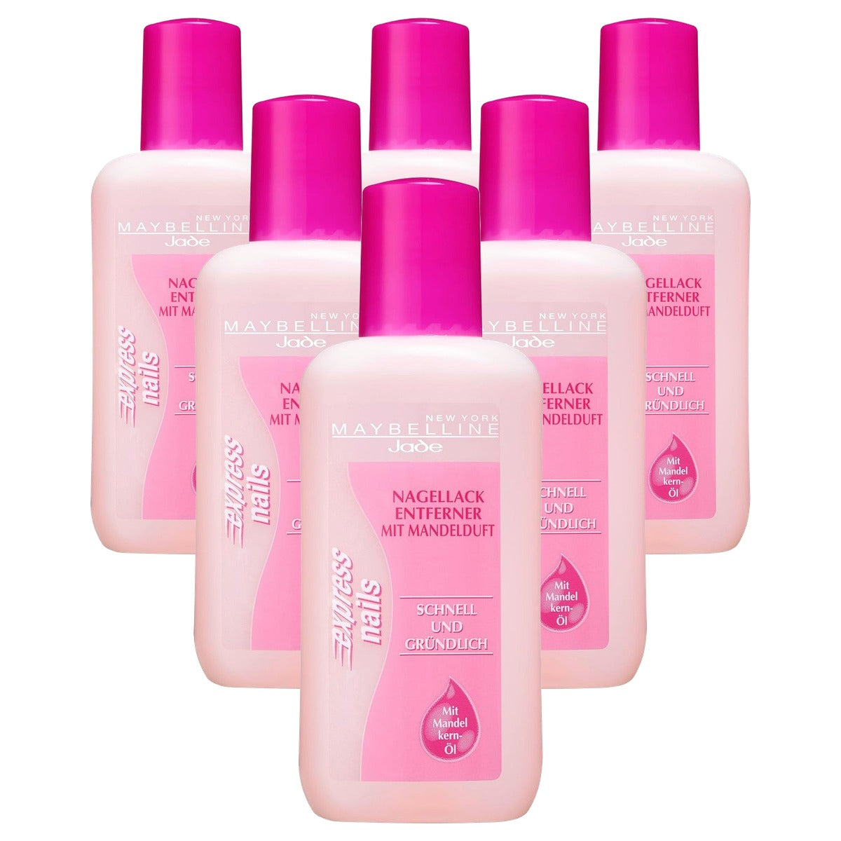 MAYBELLINE Jade Express Nails Nagellakverwijderaar 125 ml - 6 stuks