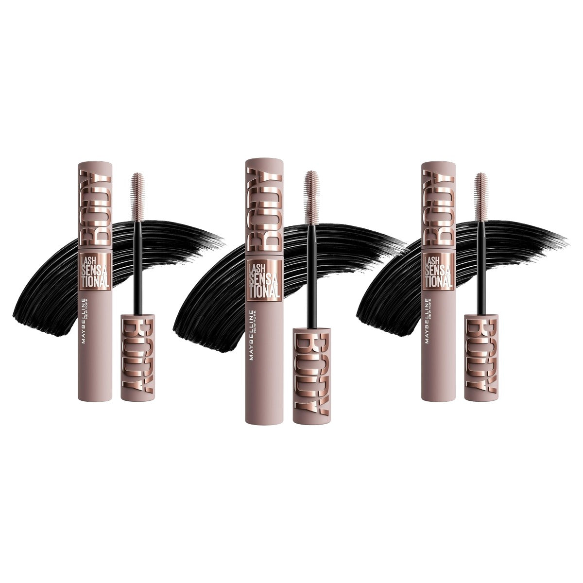 MAYBELLINE Lash Sensational Body Mascara zwart 9,5 ml - 3 stuks