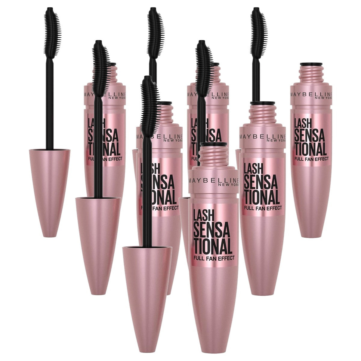 MAYBELLINE Lash Sensational Mascara Very Black 9,5 ml - 6 stuks