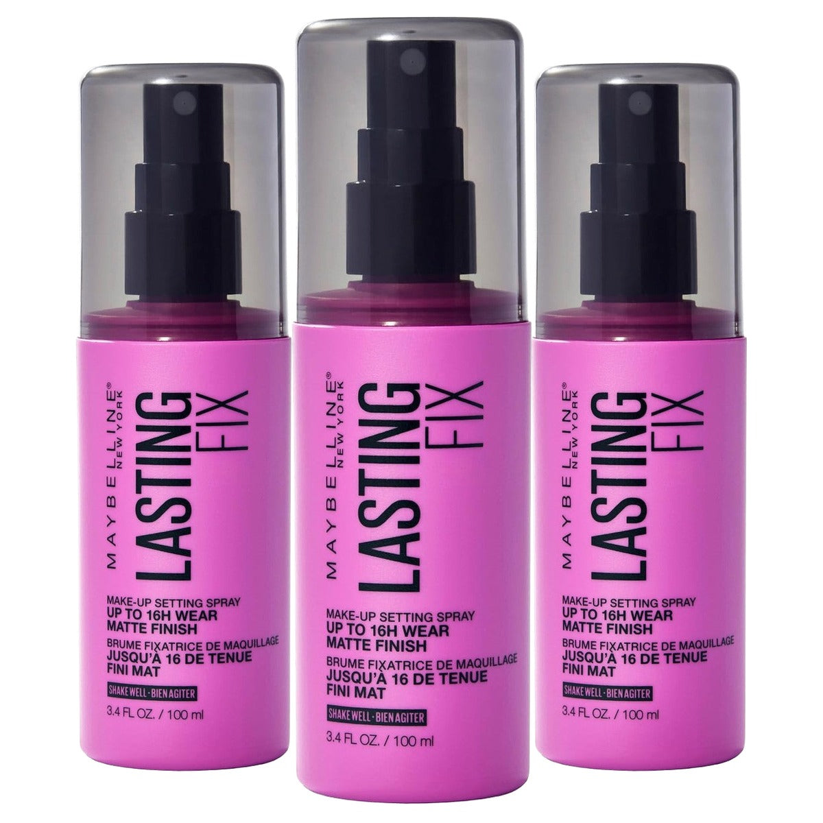 MAYBELLINE Lasting Fix Setting Spray Transparant - 3 stuks