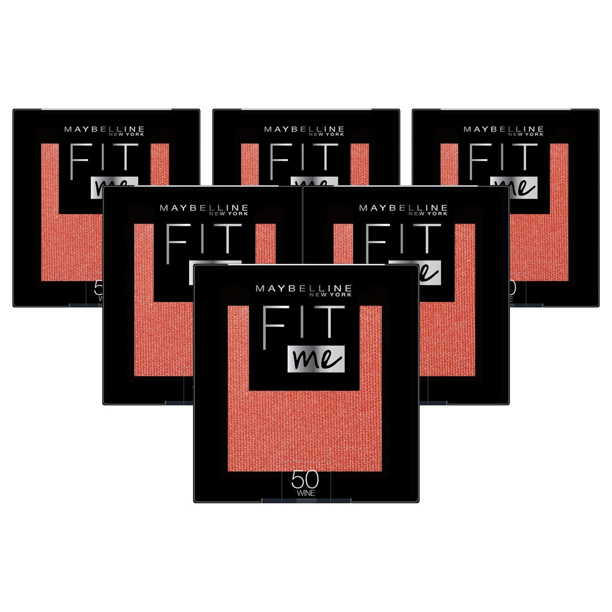 MAYBELLINE Fit Me! Blush 50 Wine 4,5 gram - 6 stuks