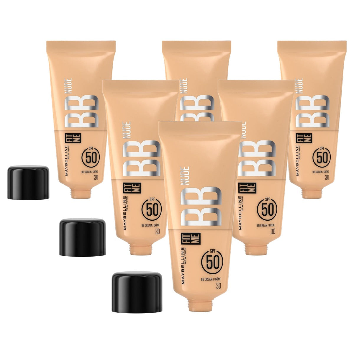 MAYBELLINE New York Fit me Nude BB Cream 30 - 6 stuks