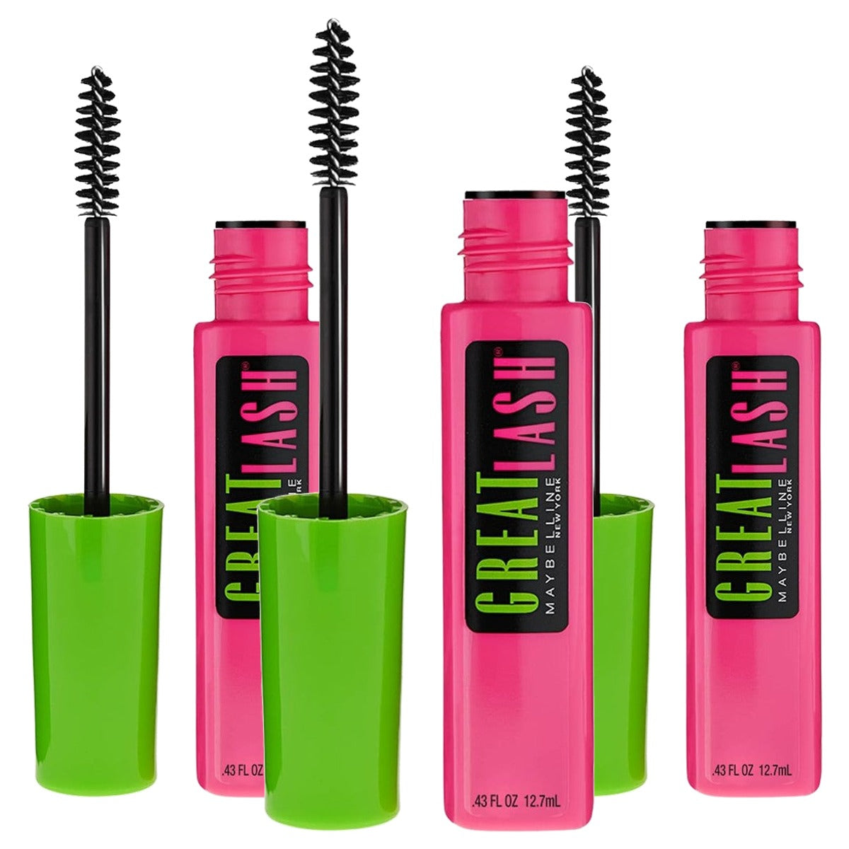 MAYBELLINE Great Lash Mascara Blackest Black 12,5 ml - 3 stuks