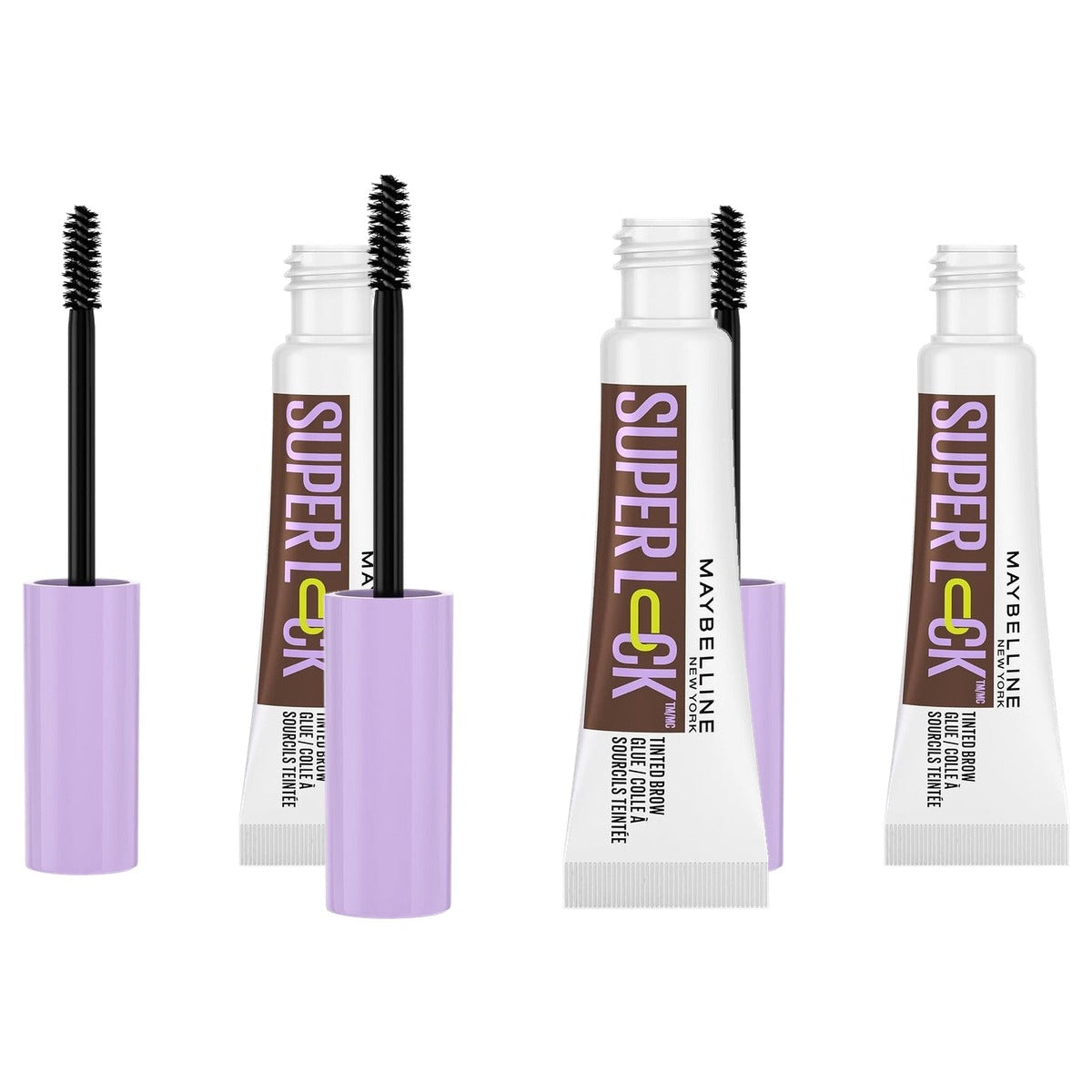 MAYBELLINE Super Lock Brow Glue Deep Brown 8 g - 3 stuks