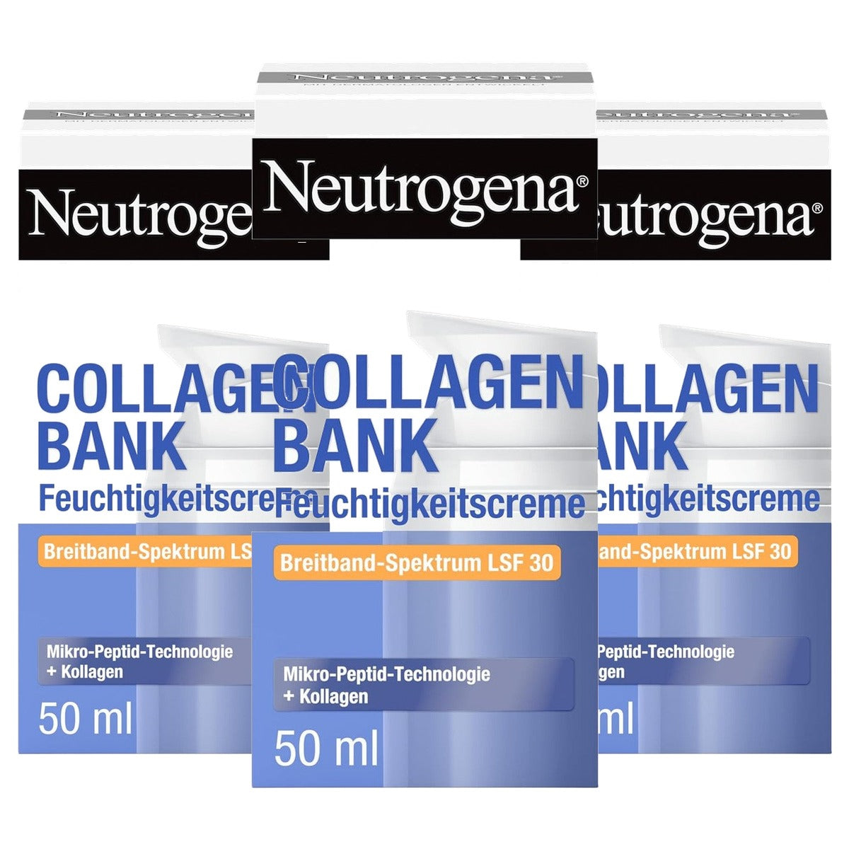 Neutrogena Collagen Bank crème SPF 30 3 x 50 ml - Voordeelverpakking