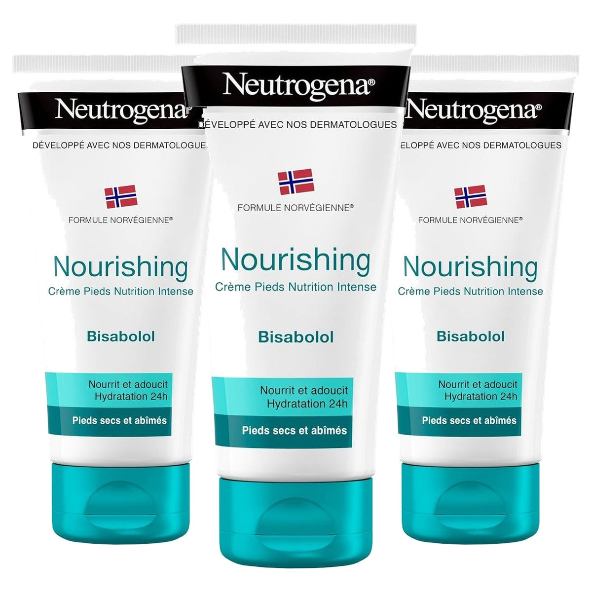 Neutrogena Crème voor zeer droge/beschadigde voeten 3 x 100 ml - Voordeelverpakking