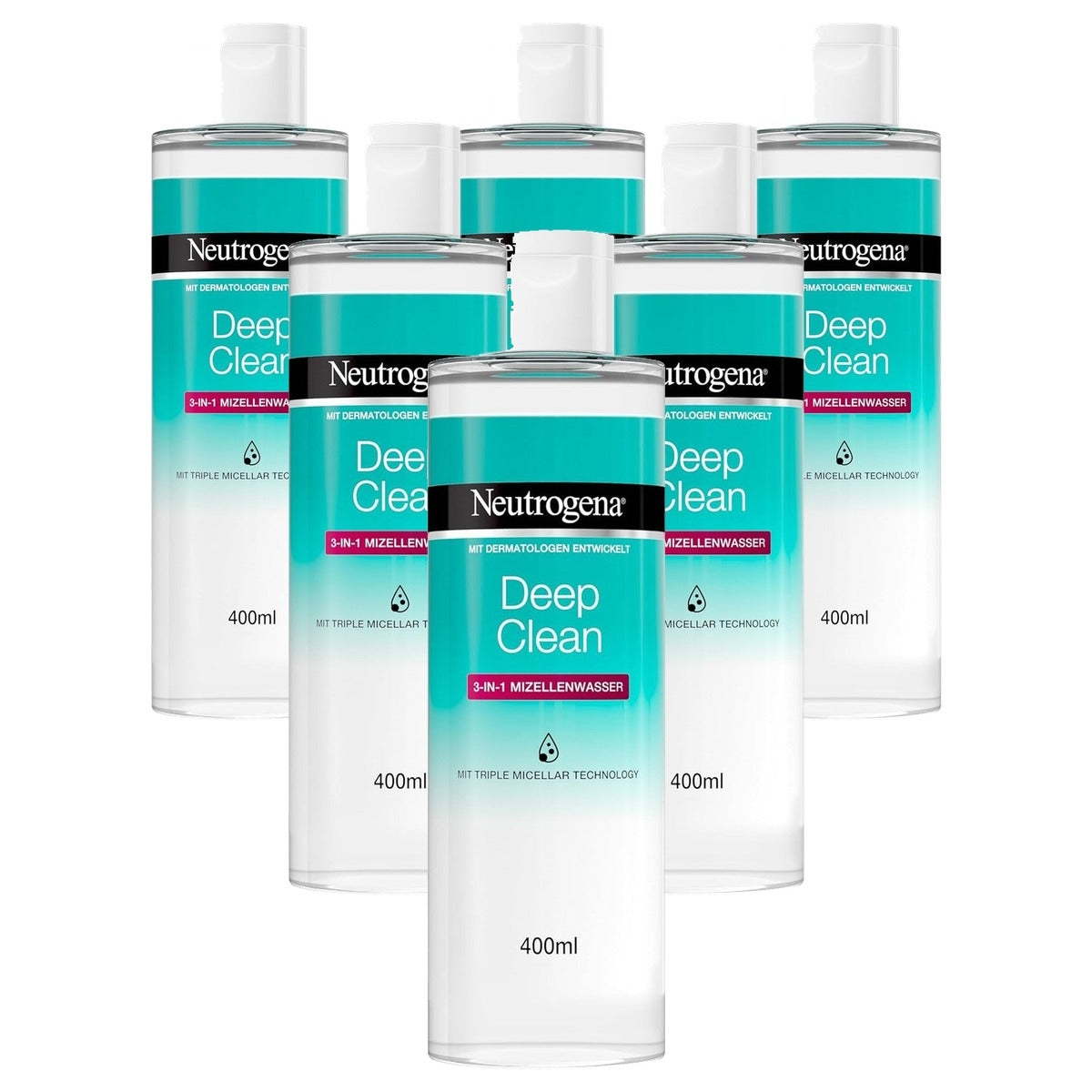 Neutrogena Deep Clean 3-in-1 micellair water 6 x 400 ml - Voordeelverpakking