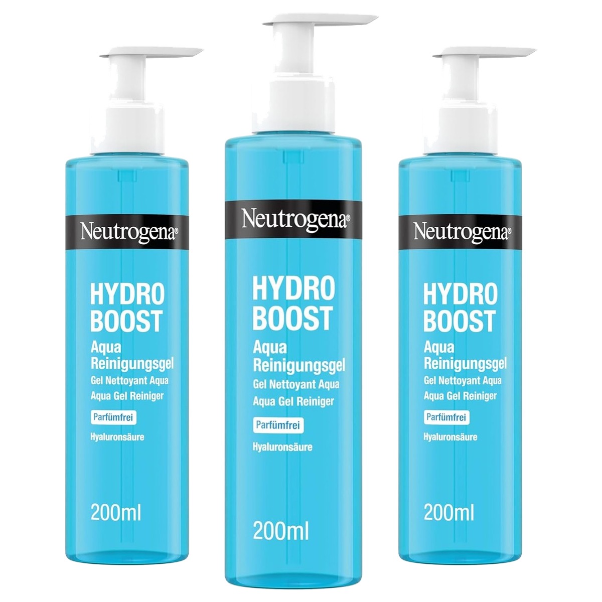 Neutrogena Hydro Boost Aqua-reinigingsgel parfumvrij 3 x 200 ml - Voordeelverpakking
