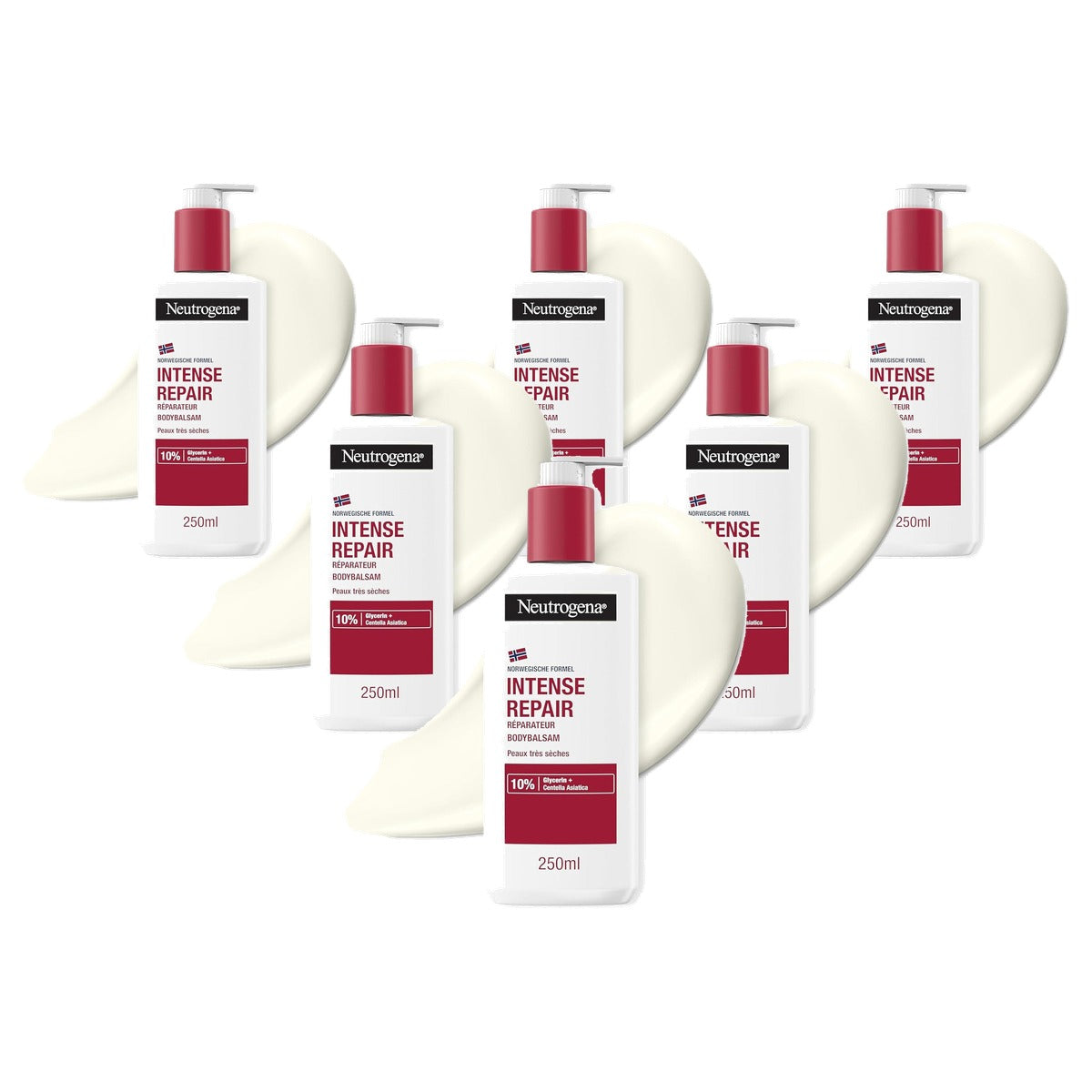 Neutrogena Intense Repair CICA bodybalsem 6 x 250 ml - Voordeelverpakking