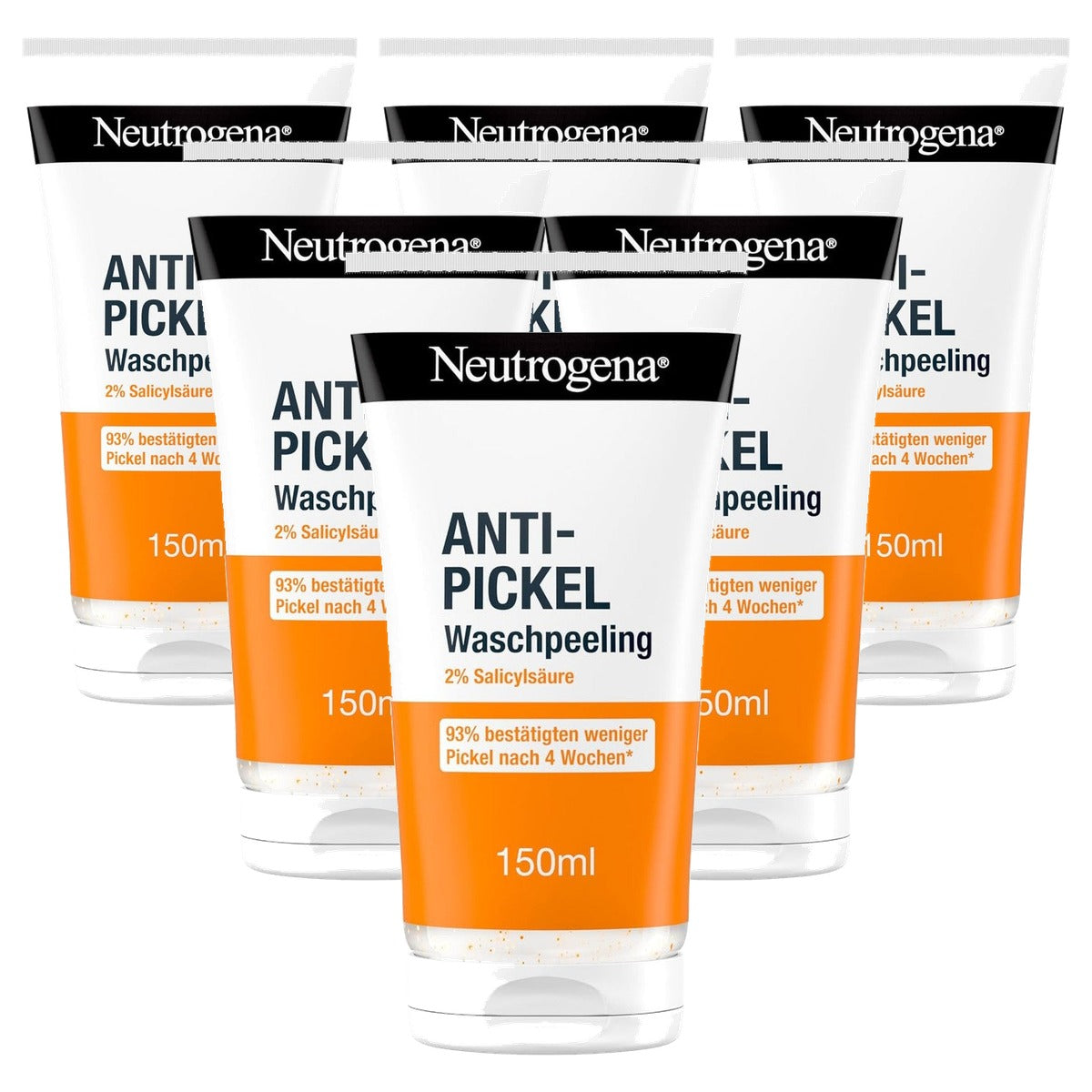 Neutrogena Visibly Clear Gezichtspeeling anti-puistjes 6 x 150 ml - Voordeelverpakking