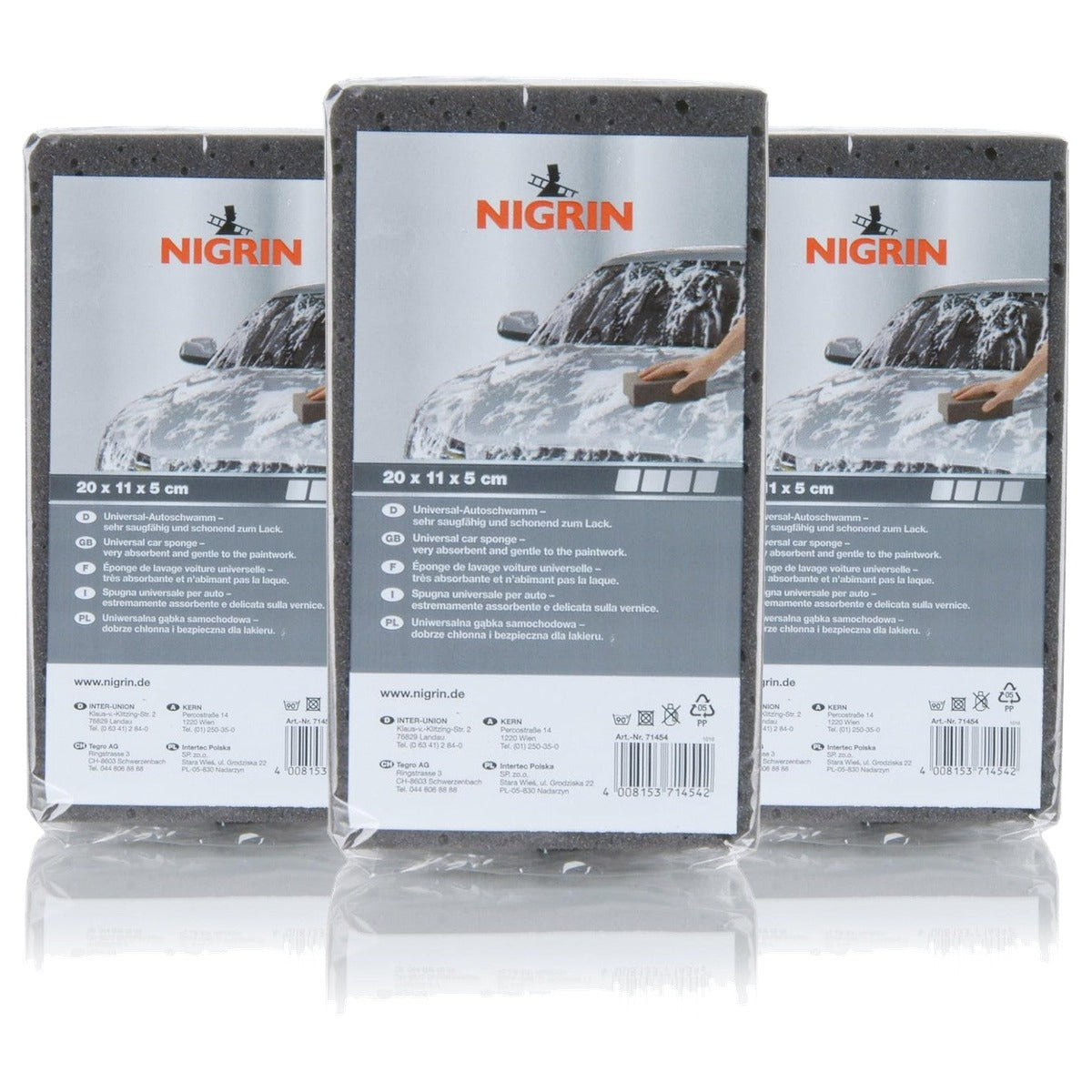 NIGRIN 71454 Universele autospons - 3-pack