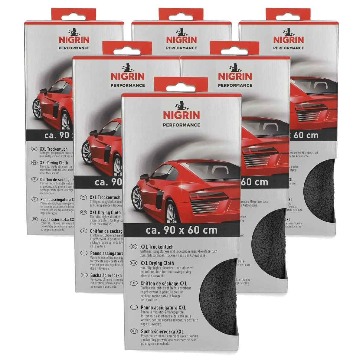 NIGRIN Autopoetsdoek Superdoek XXL - 6-pack