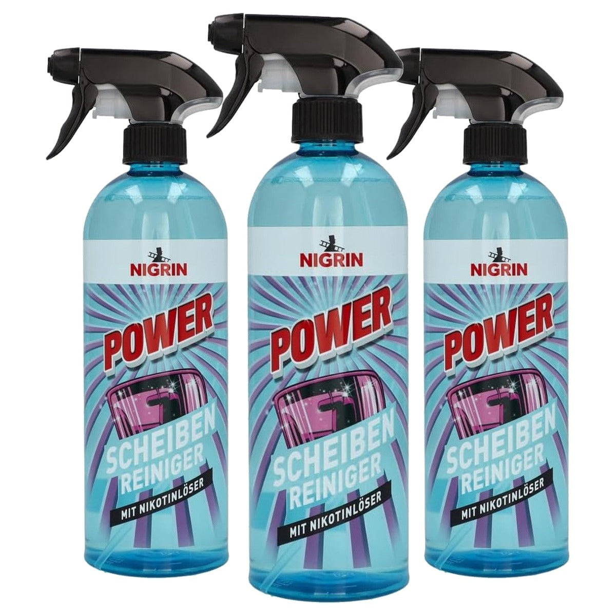 NIGRIN Power ruitenreiniger 3 x 750 ml - Voordeelverpakking
