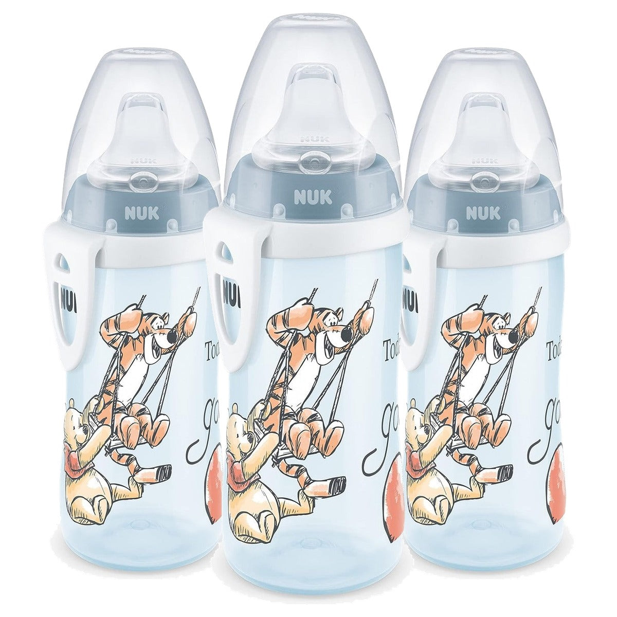 NUK Active Cup Disney Winnie de Poeh blauw 3 x 300 ml - Voordeelverpakking