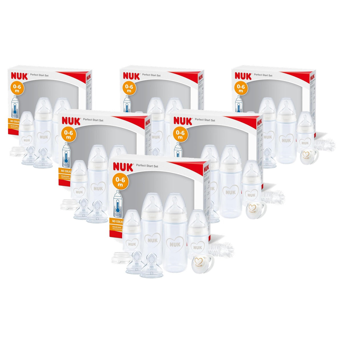 NUK Perfect Start First Choice+ babyflessenset 10-delig - 6-pack