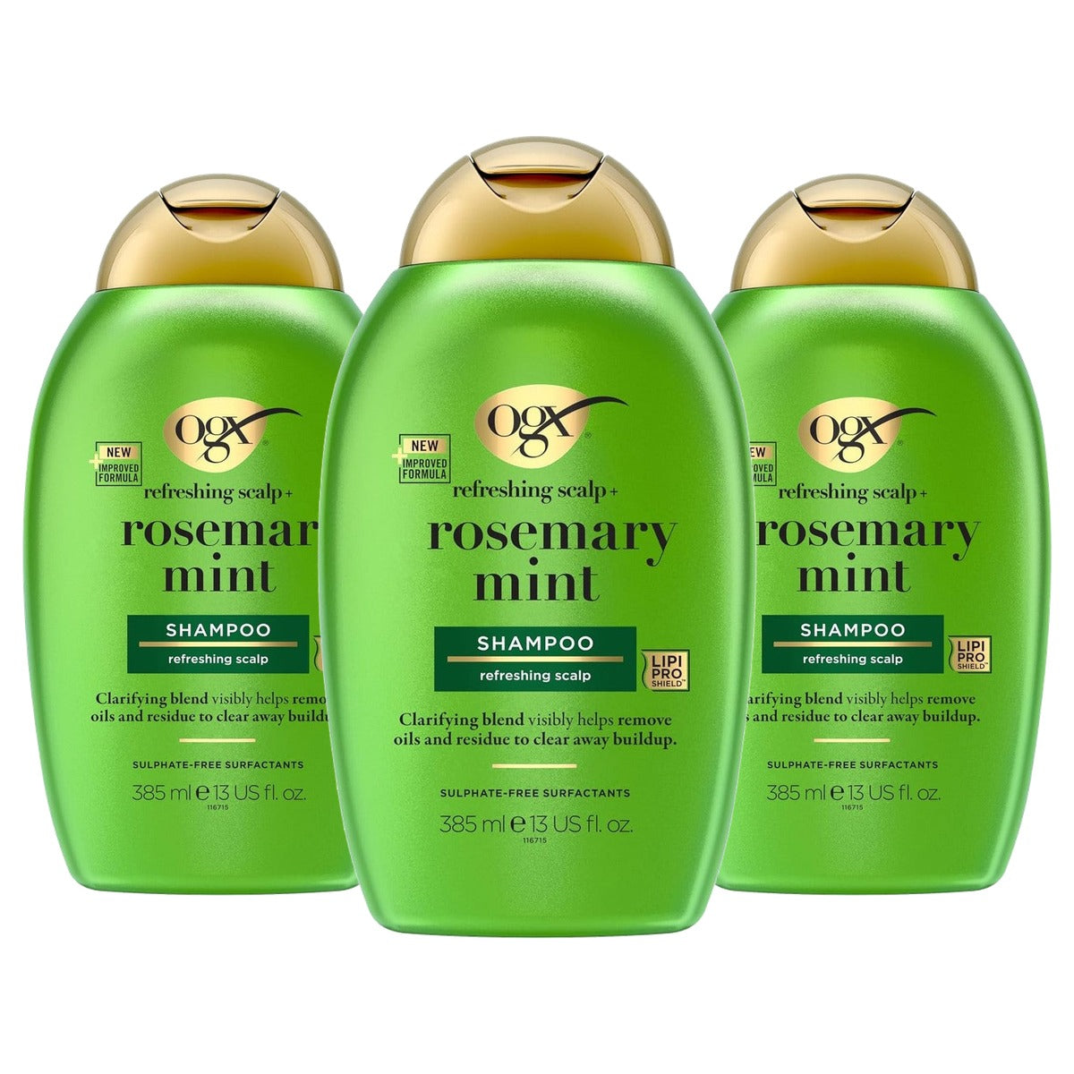 OGX Rozemarijn Mint Shampoo 385 ml - 3 stuks