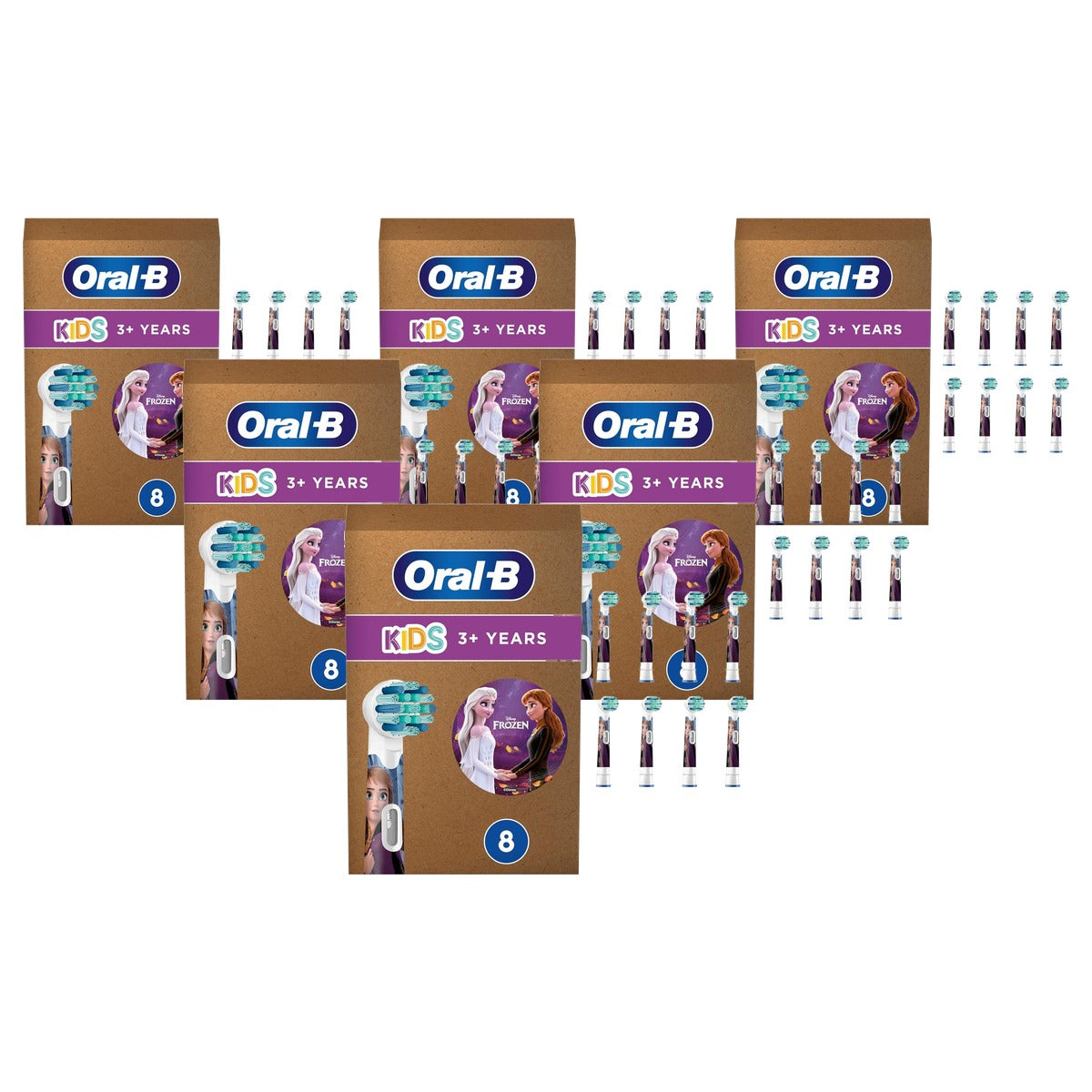 Oral-B Kids Frozen opzetborstels 6 x 8 stuks - Voordeelverpakking