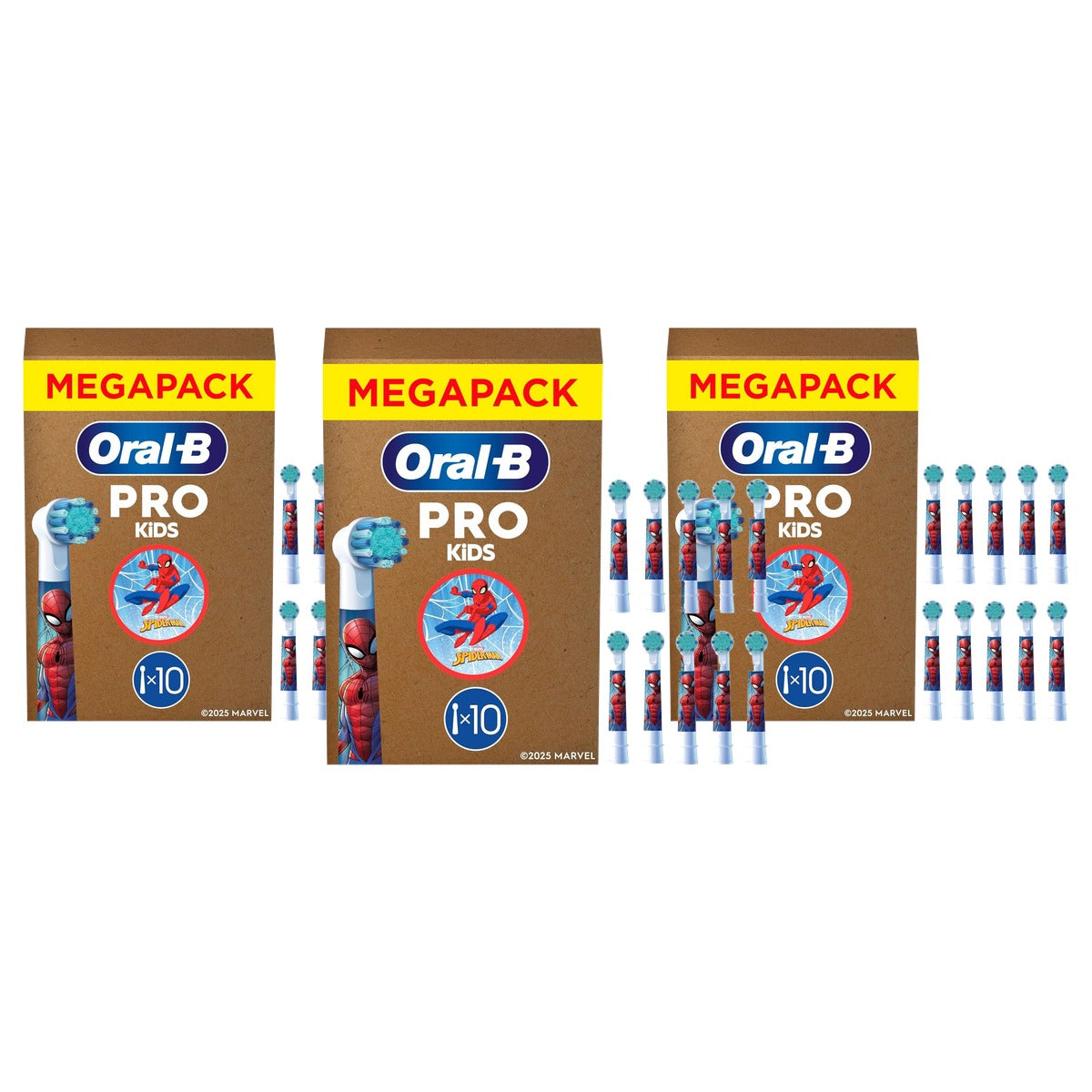 Oral-B Pro Kids 3+ Marvel Spider-Man opzetborstels 3 x 10 stuks - Voordeelverpakking