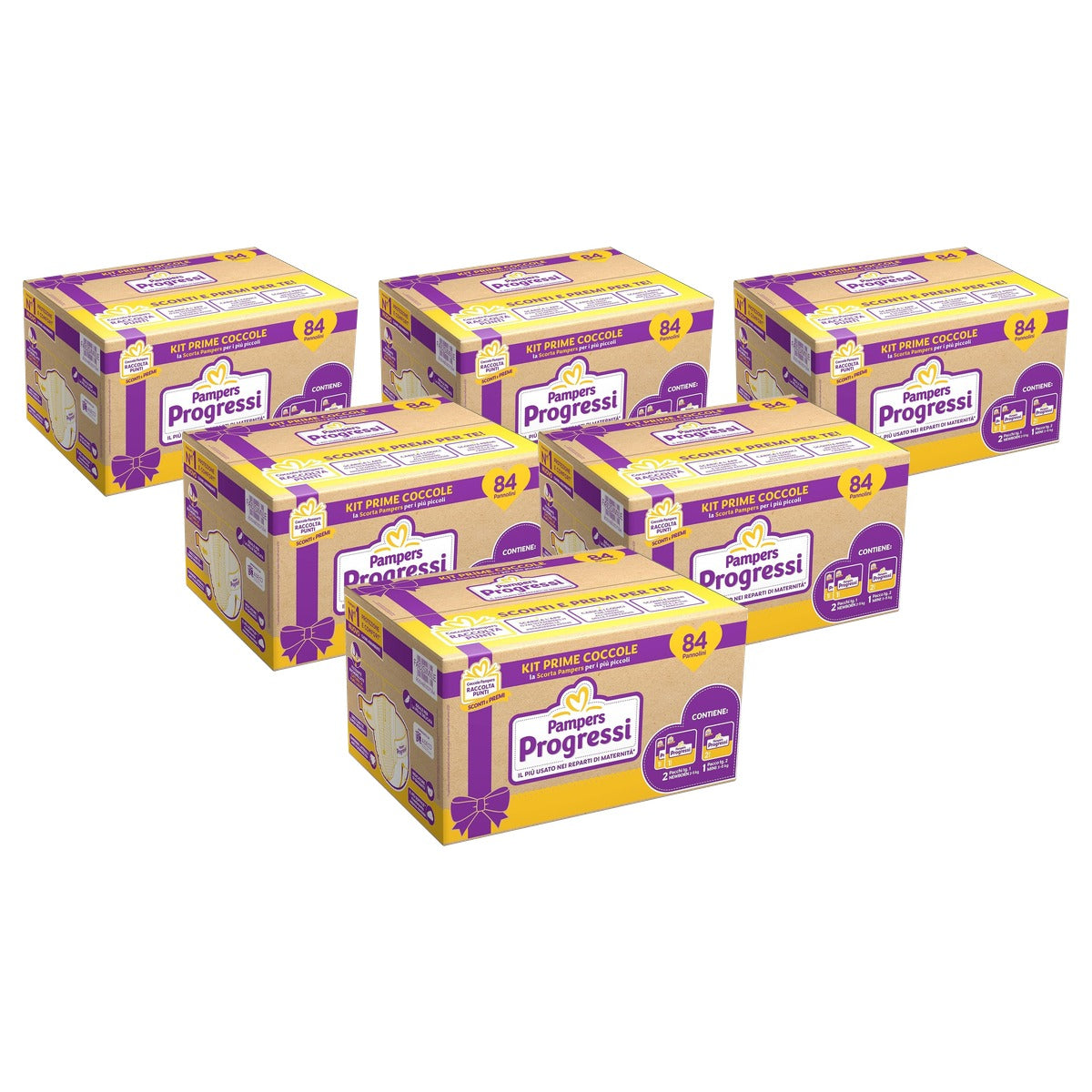Pampers Vooruitgang eerste dagen 84 luiers maat 1 en 2 - 6-pack