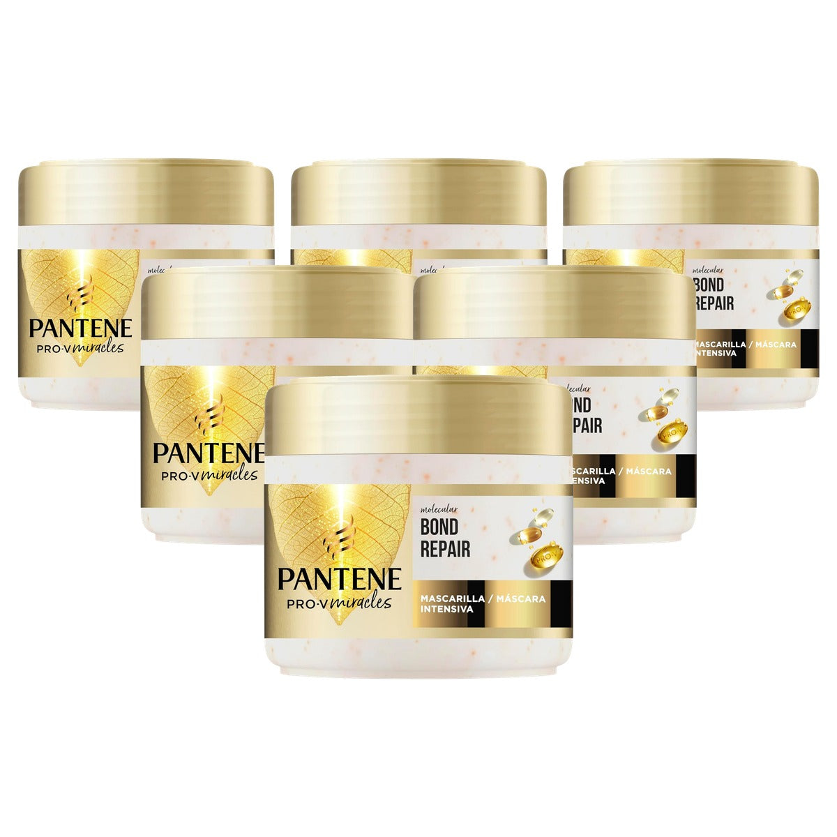 Pantene Molecular Bond Repair Intensief Haarmasker 6 x 300 ml - Voordeelverpakking