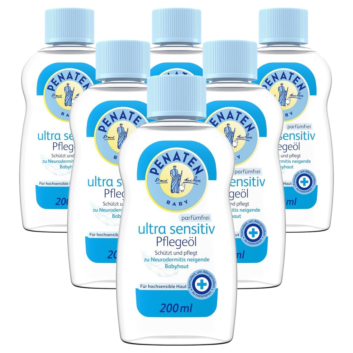 Penaten Ultra Sensitive verzorgende olie babyverzorgingsolie 6 x 200 ml - Voordeelverpakking