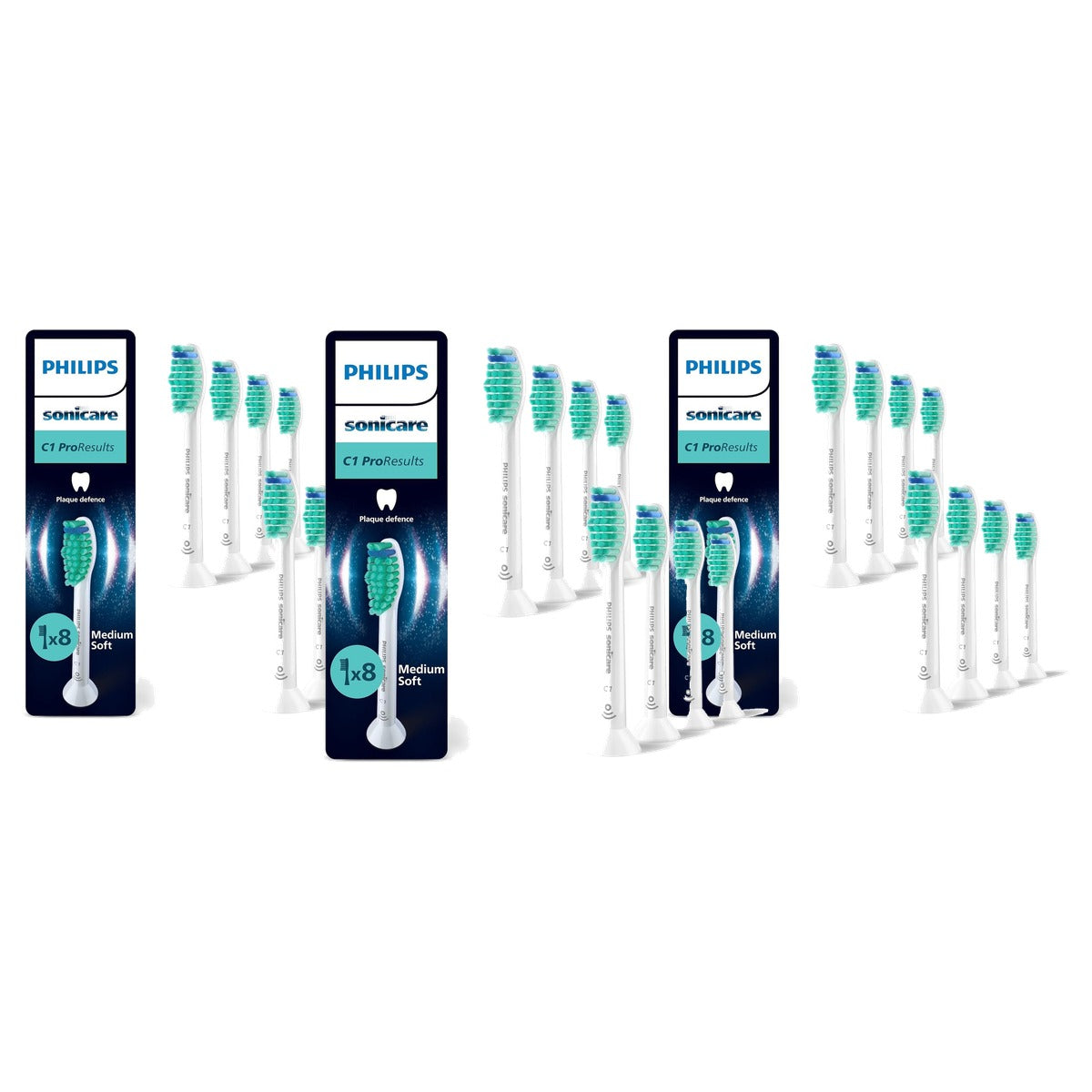 Philips Sonicare C1 ProResults Opzetborstels Wit 8 stuks - 3-pack
