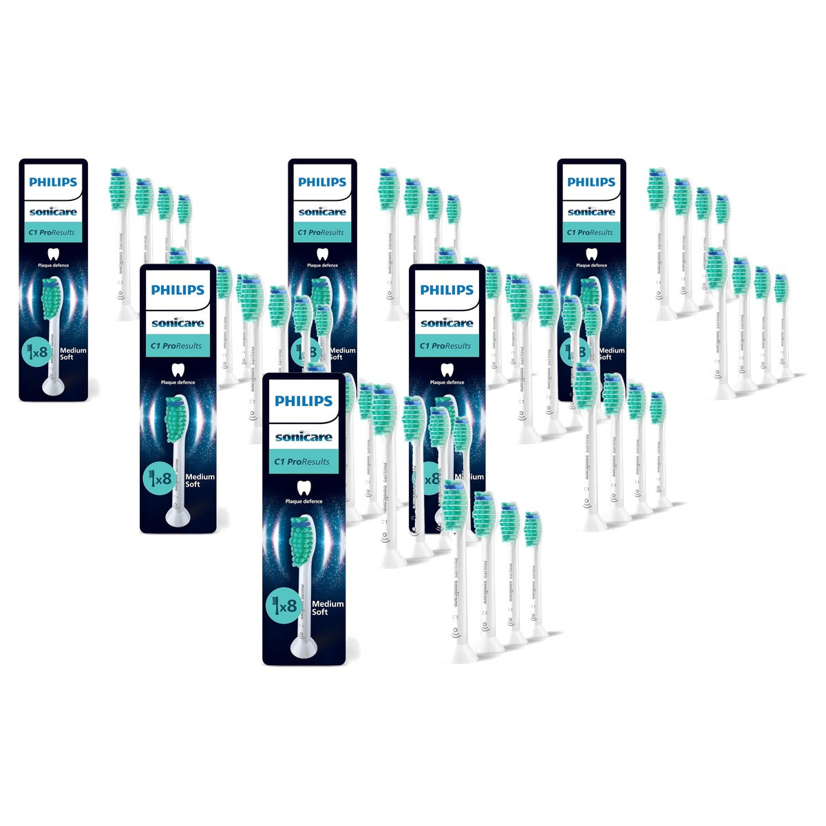 Philips Sonicare C1 ProResults Opzetborstels Wit 8 stuks - 6-pack