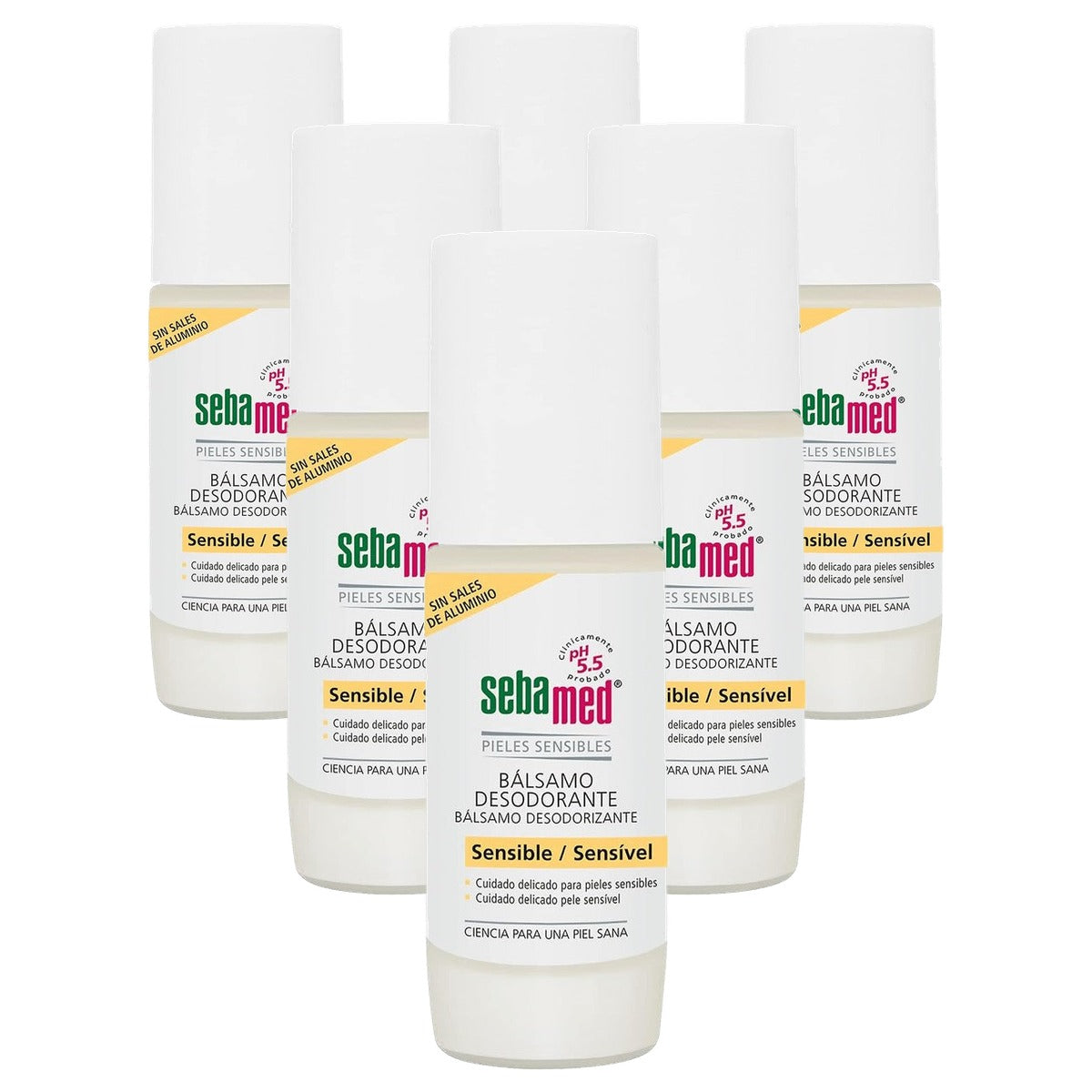 Sebamed Balsam Deodorant Roll-on 6 x 50 ml - Voordeelverpakking