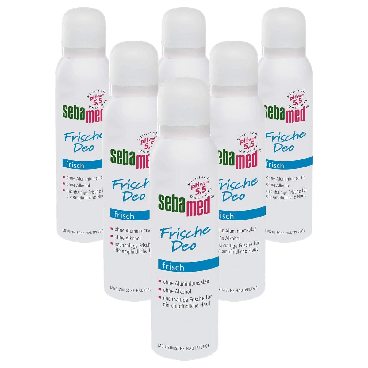 SEBAMED Frisse deodorant Aerosol Fris 6 x 150 ml - Voordeelverpakking