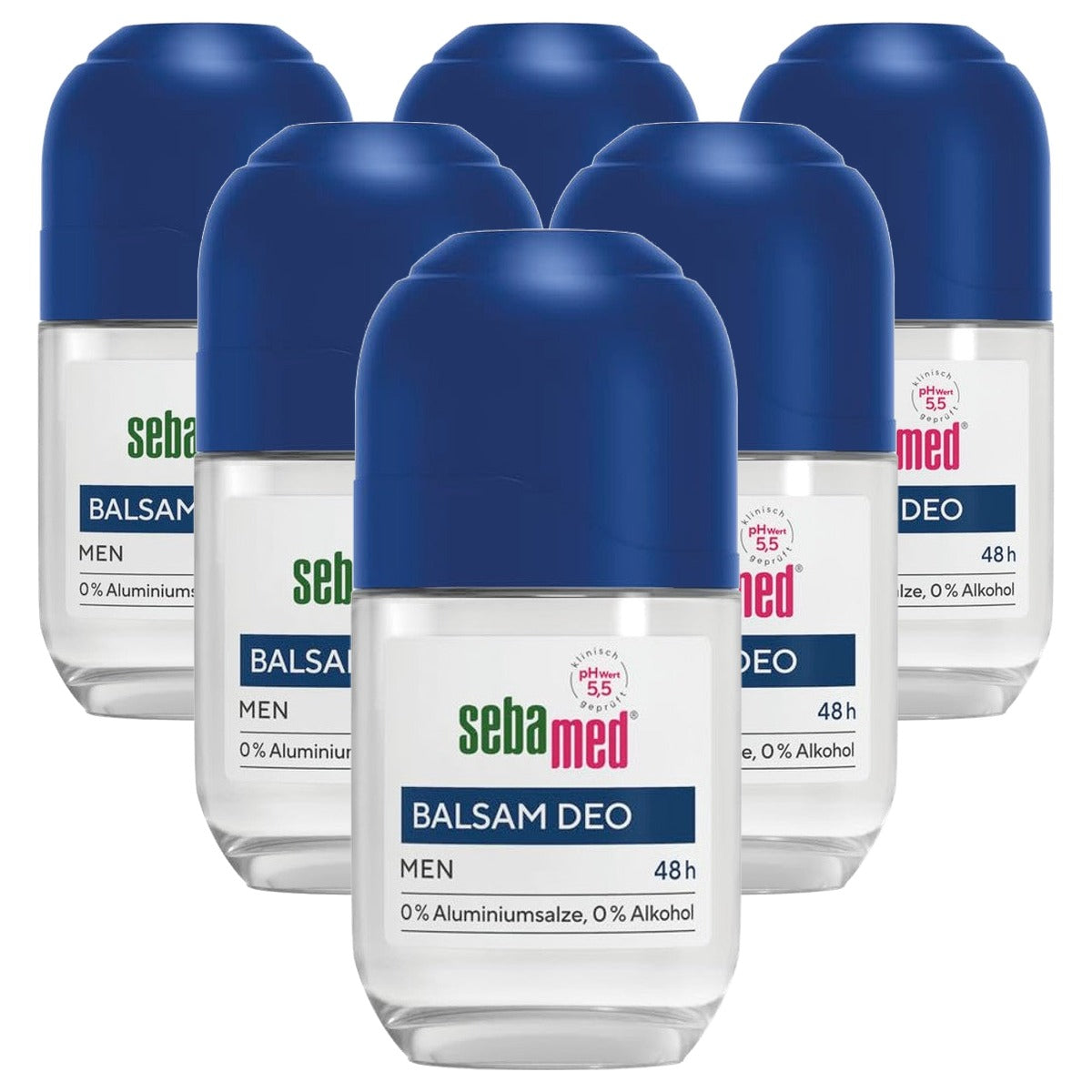Sebamed Roll-On Balsem Deodorant voor mannen 6 x 50 ml - Voordeelverpakking