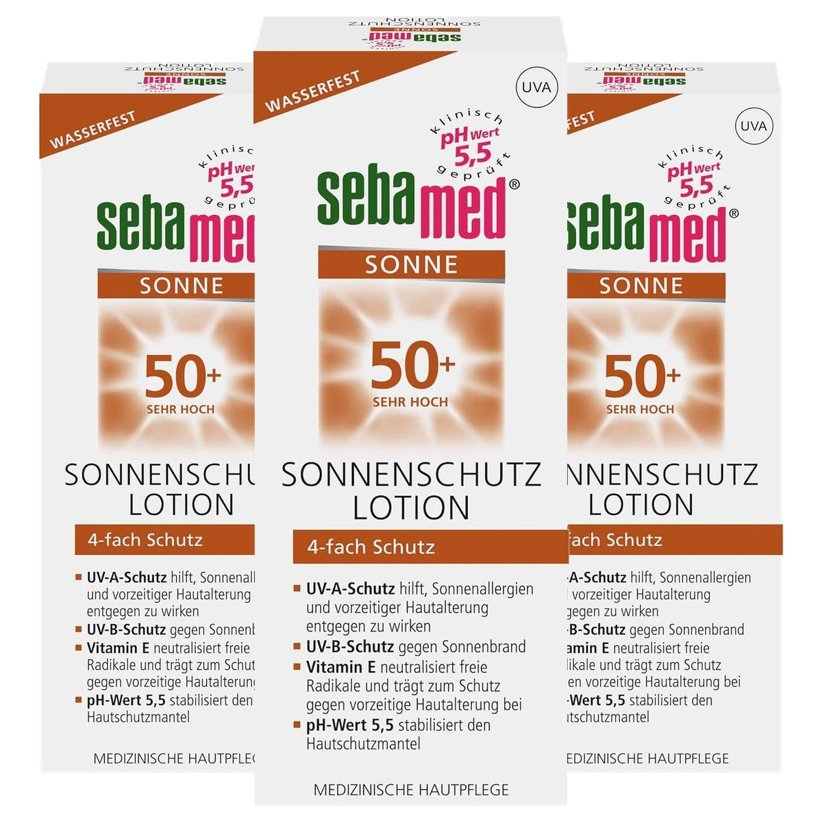 Sebamed Zonweringslotion SPF 50+ lotion 3 x 150 ml - Voordeelverpakking