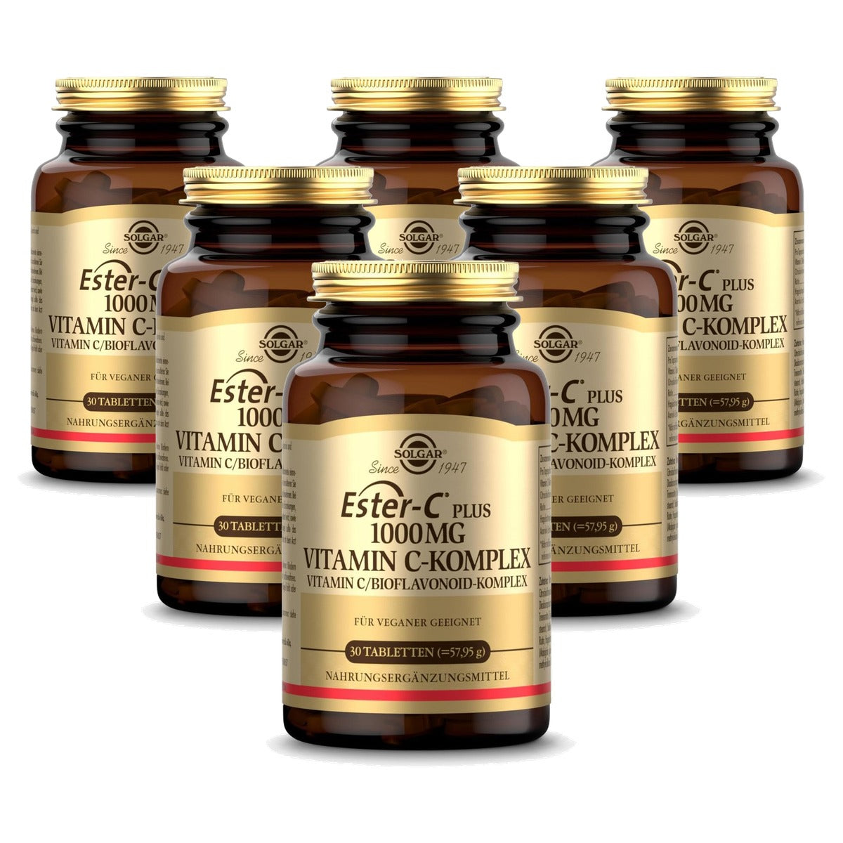 Solgar Ester-C Plus 1000 mg Vitamine C Complex 30 Capsules - 6-pack