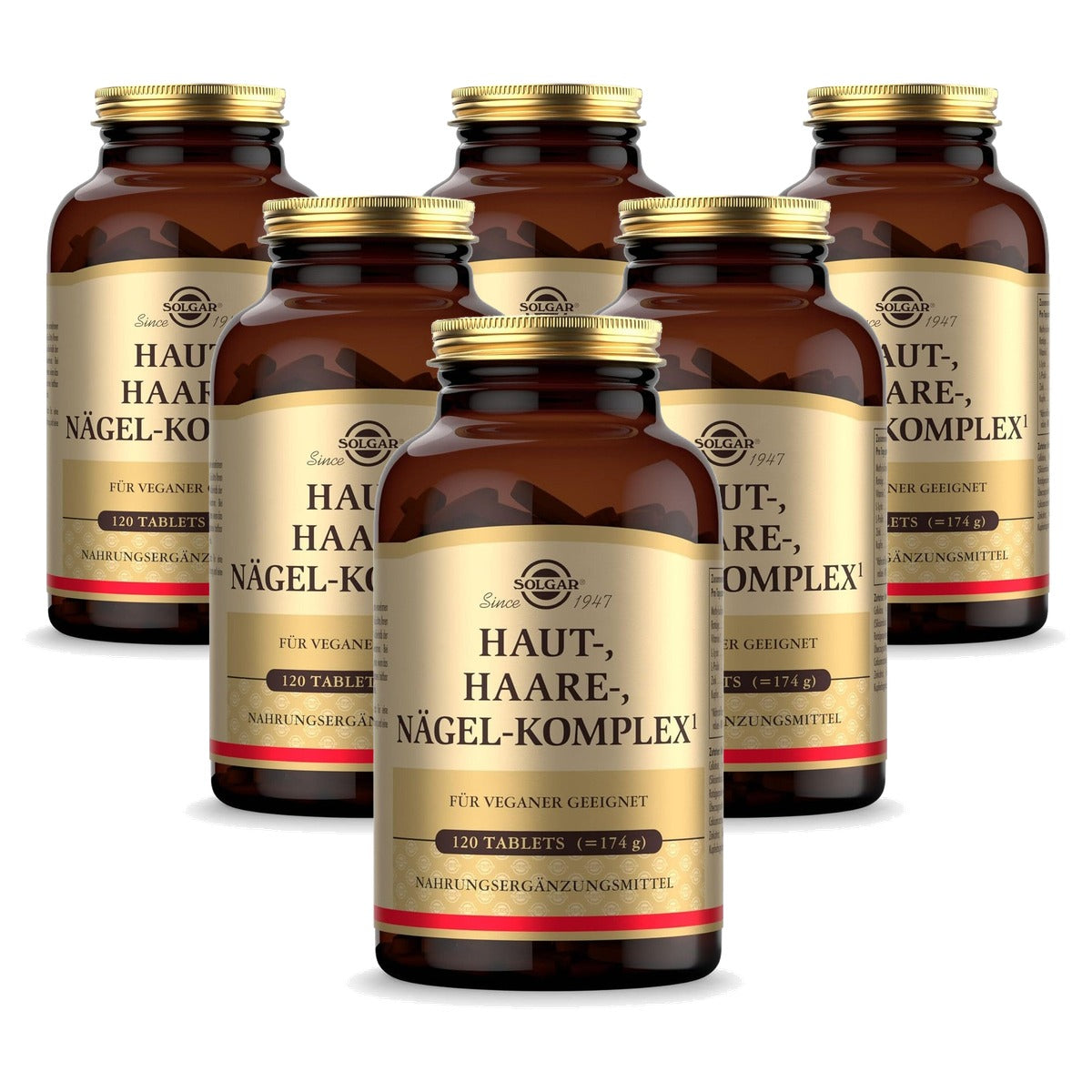 Solgar Complex voor Huid, Haar en Nagels met MSM 120 Tabletten - 6-pack
