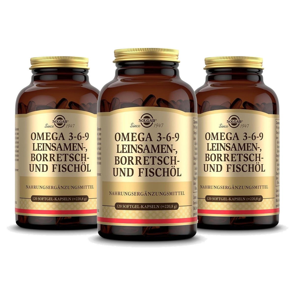 Solgar Omega 3-6-9 Softgelcapsules 120 stuks - 40 Dagen Voorraad - 3-pack