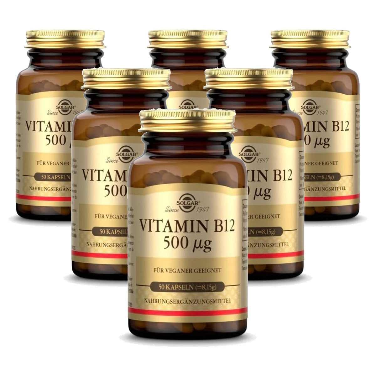 Solgar Vitamine B12 500 µg - 50 Dagen Voorraad - 6-pack